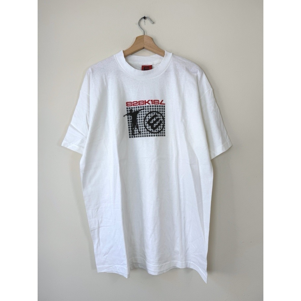 Vintage y2k Ezekiel Skate Skateboarding Logo White Tee Shirt NWOT - XL